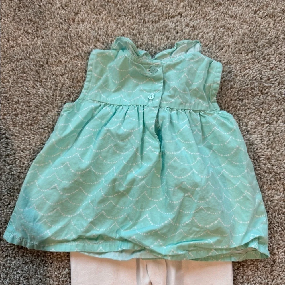 Gymboree Baby Girl Sleeveless Top & Leggings Set – Size 12 Months